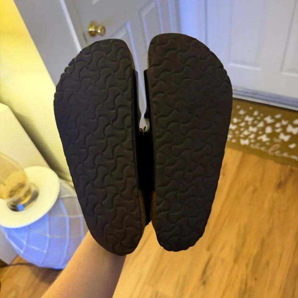 Birkenstock Milano Black Sandals Mens Size 8 Regular Fit Cork Backstrap